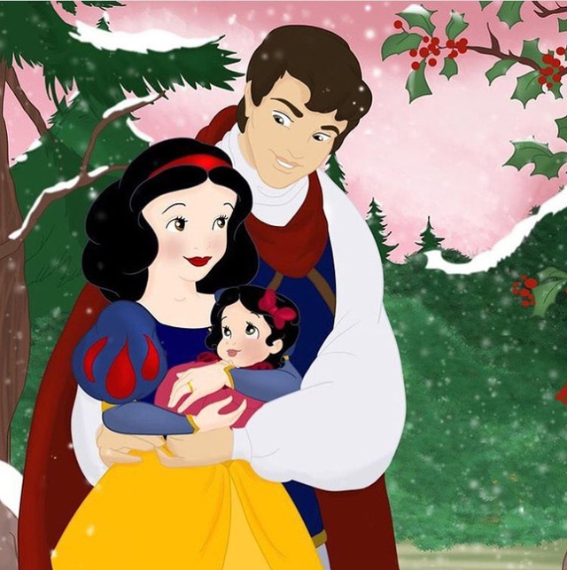 Bộ tranh Khi 18 cặp đôi nổi tiếng của Disney có con thu hút sự chú ý trên toàn thế giới - Ảnh 6.