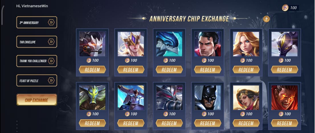 Liên Quân Mobile: Garena huy động 70 tướng, 28 skin cho game thủ chọn ở Event mừng sinh nhật 3 tuổi - Ảnh 3.
