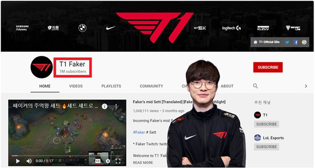 Chủ Tịch Faker chinh phục thêm một kỷ lục với việc kênh Youtube cá nhân đạt 1 triệu lượt đăng ký - Ảnh 2.