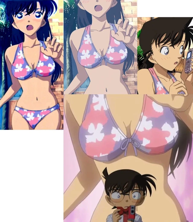 Thám tử lừng danh Conan: Ngắm người yêu Shinichi mặc bikini khoe 3 vòng bốc lửa mà không thể rời mắt - Ảnh 9.