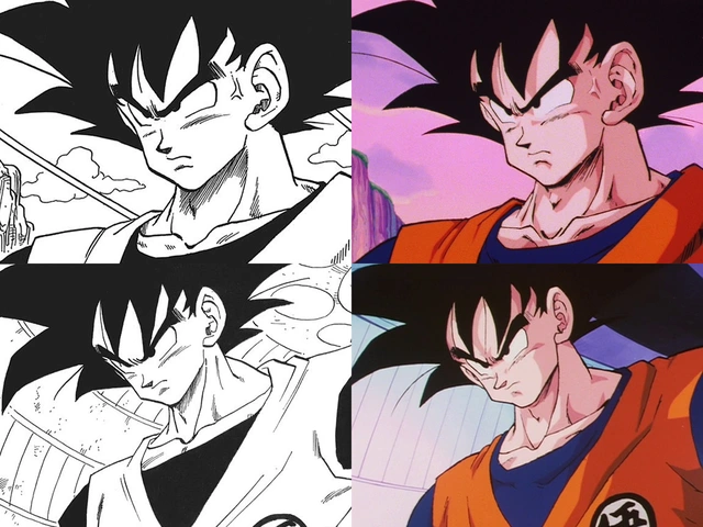 Dragon Ball: So sánh ảnh đen trắng với bản gốc anime, kẻ tám lạng người nửa cân, Goku vẫn quá chất - Ảnh 3.