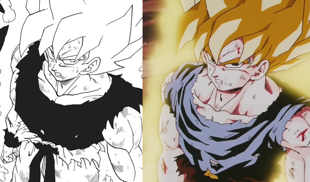 Dragon Ball: So sánh ảnh đen trắng với bản gốc anime, kẻ tám lạng người nửa cân, Goku vẫn quá chất - Ảnh 4.
