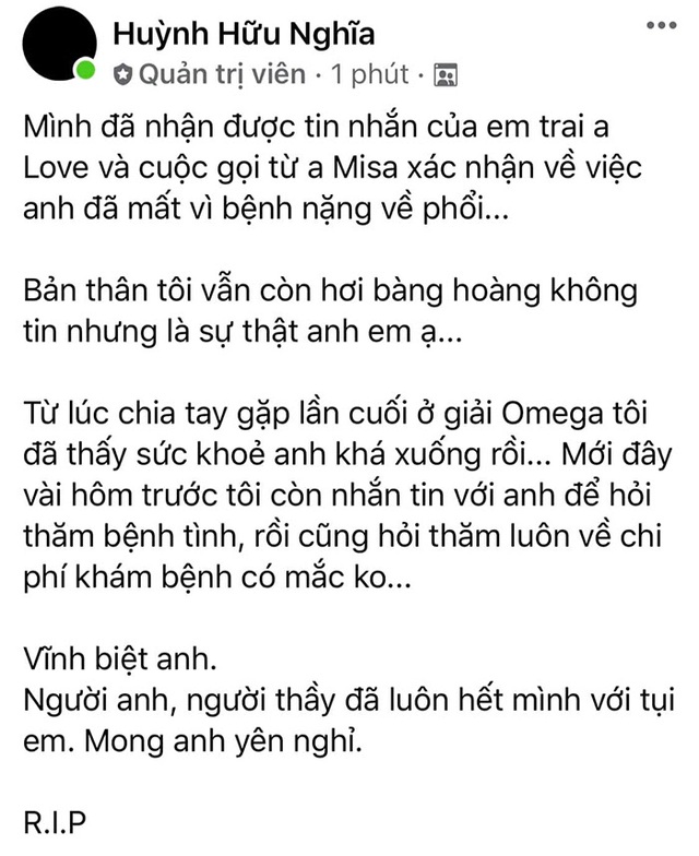 Huyền thoại DOTA 2 Việt Nam Secret đột ngột qua đời ở tuổi 33: Vĩnh biệt một tượng đài - Ảnh 1.