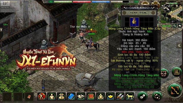 Nông dân trong Jx1 EfunVN Huyền Thoại Võ Lâm giờ đã có thể rèn trang bị Hoàng Kim Môn Phái rồi, game là dễ! - Ảnh 6.