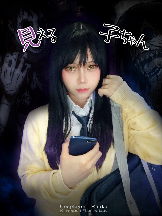 Cười trong sợ hãi với loạt ảnh cosplay Mieruko-chan chất hơn nước cất, kinh dị nhưng lại vô cùng dễ thương - Ảnh 3.