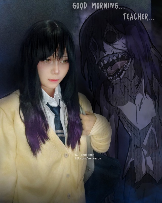 Cười trong sợ hãi với loạt ảnh cosplay Mieruko-chan chất hơn nước cất, kinh dị nhưng lại vô cùng dễ thương - Ảnh 4.
