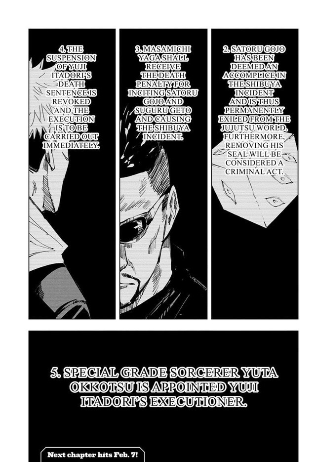 Jujutsu Kaisen: Hé lộ tình trạng của Gojo Satoru, đang yên đang lành bị dí cho cái thân phận tội phạm - Ảnh 2.