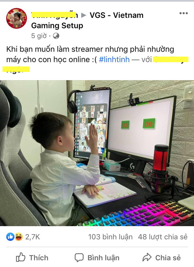 Đầu tư thiết bị làm streamer, ông bố nhìn con lấy “diễn đàn” mà không thể thốt lên lời - Ảnh 1.