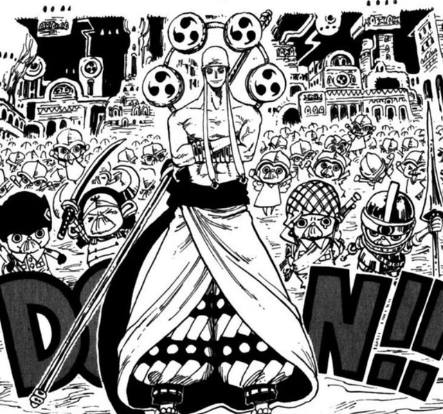 One Piece: Có một hình bóng bí ẩn xuất hiện cuối chap 1004, fan xôn xao phải chăng thánh Enel đã quay trở lại? - Ảnh 3.