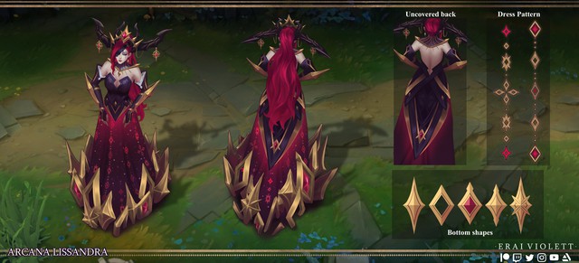 Fan tự tay thiết kế skin Lissandra Ẩn Chính, tạo hình đến hiệu ứng đều điểm 10 chất lượng khiến cộng đồng trầm trồ - Ảnh 3.