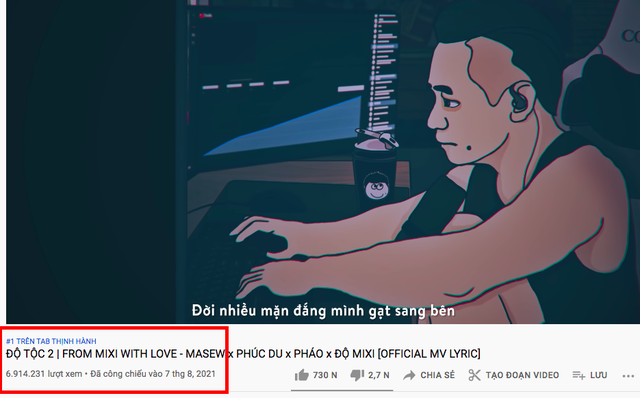 MV “Độ Tộc 2” chính thức đứng số 1 trending YouTube sau hai ngày phát hành, Tộc trưởng nhận định lý do “on top chậm trễ - Ảnh 1.