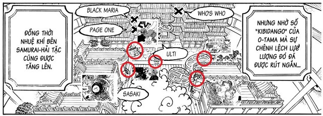 Soi những chi tiết thú vị trong One Piece chap 1022: Tobiroppo thất bại, tổng quan tình hình lực lượng trên Onigashima (P.1) - Ảnh 4.