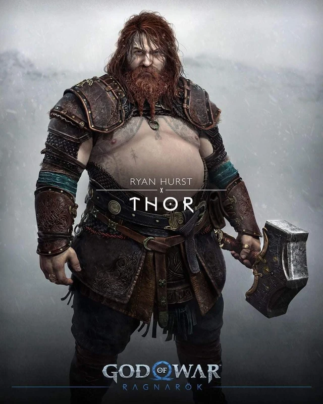 Thor bụng phệ xuất hiện trong God of War Ragnarok - Ảnh 1.