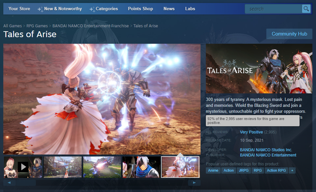 Tales of Arise được game thủ khen nức nở, ứng viên nặng ký cho “Game of the Year” - Ảnh 1.