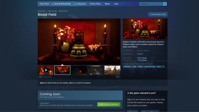 Tựa game kinh dị Việt - Cỏ Máu chính thức có mặt trên Steam - Ảnh 1.