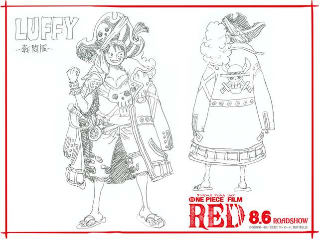 One Piece Film Red hé lộ trang phục mới của băng Mũ Rơm: Zoro hóa quý tộc Pháp, Sanji mang kiếm - Ảnh 2.