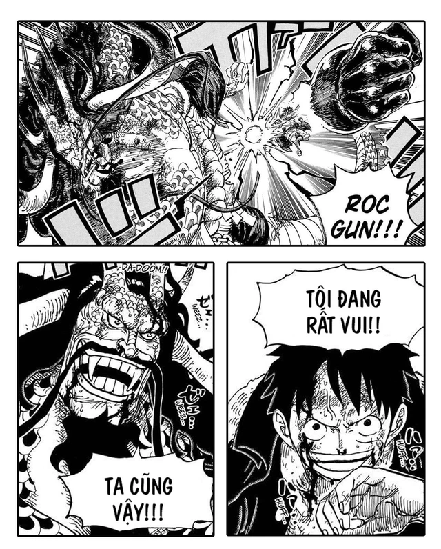 One Piece Chap 1045: Luffy Đấm Vào Mặt Kaido Rồi Hỏi 
