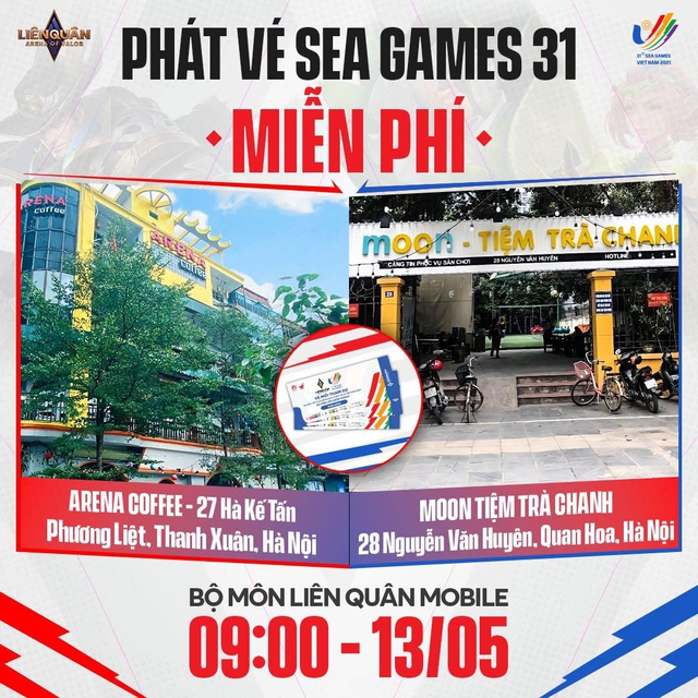 Esports không chiếu TV, game thủ Liên Quân được lấy vé xem SEA Games miễn phí, Garena còn tặng 1 loạt skin SS - Ảnh 1.