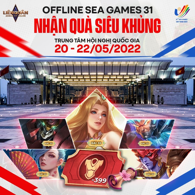 Esports không chiếu TV, game thủ Liên Quân được lấy vé xem SEA Games miễn phí, Garena còn tặng 1 loạt skin SS - Ảnh 2.