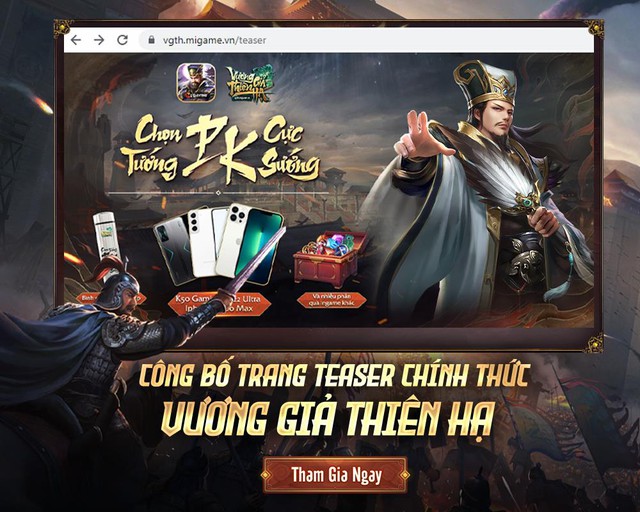 Game đấu tướng Vương Giả Thiên Hạ Mobile tung teaser với nhiều phần thưởng hấp dẫn, đặc biệt Iphone 13 Promax - Ảnh 1.