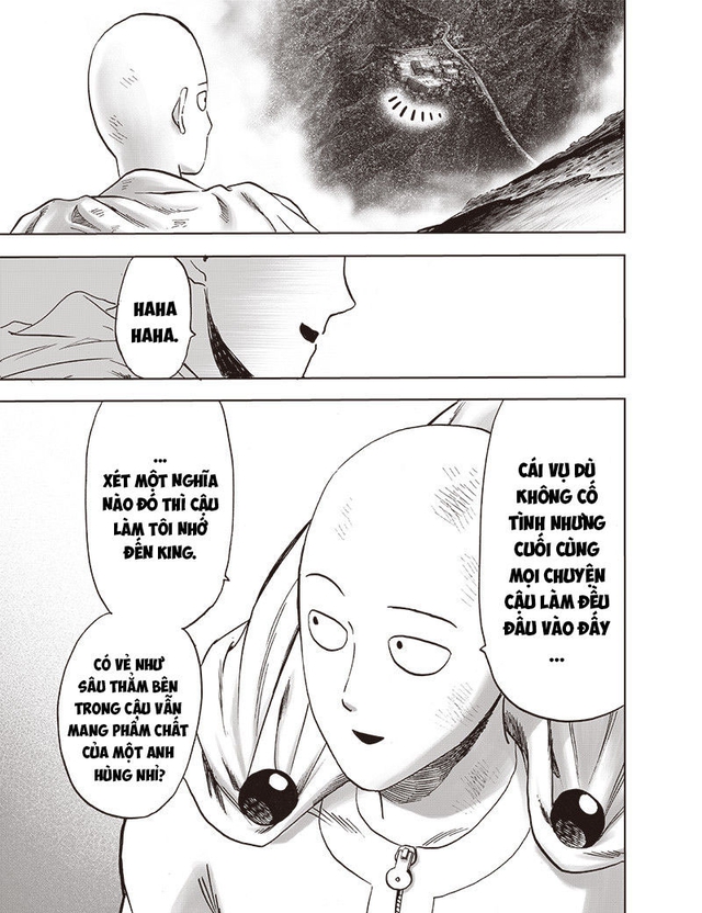 One Punch Man chap 210: Chứng kiến Garou ra sức cứu người khiến Saitama nhớ đến bạn King của mình - Ảnh 4.