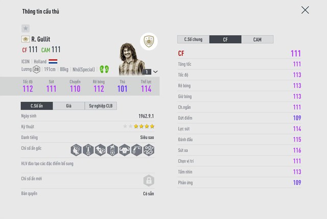 Chiến Thần Ruud Gullit chính thức xuất hiện tại đấu trường FIFA Online 4 - Ảnh 2.